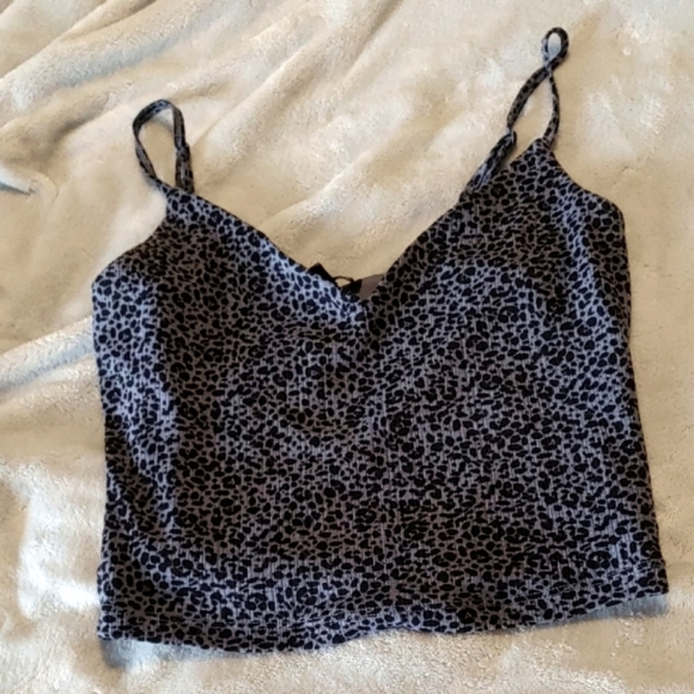 Stylish Leopard Print Women's Top Crop